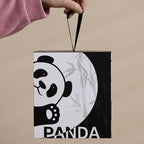 Custom Personalized Panda Ceramic Tea & Coffee Mug - 360ml Tea Infuser Mug with Rosewood Handle, Strainer Basket & Saucer (Custom Name Option)