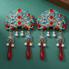 Exquisite Oriental Phoenix Crown Brooch Pin (Buy 1 Get 1 Free) - Chinese Court Style Enamel & Pearl Tassel Lapel Pin (2 Styles)