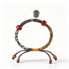 Zaki Lhamo Tibetan Bracelet, Hand Full Braided Twisted Cotton Cord Ethnic Wrist Jewelry