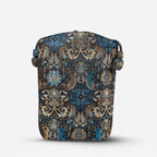 Song Brocade silk vertical crossbody phone bag with persimmon pattern and long shoulder strap in gift box