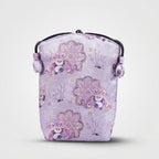 Song Brocade silk vertical crossbody phone bag with persimmon pattern and long shoulder strap in gift box