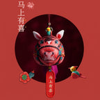 Handcrafted Chinese Mythical Beasts Herbal Sachet Pendant - Hand-Embroidered Mascot Charm for Protection & Wealth