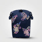 Song Brocade silk vertical crossbody phone bag with persimmon pattern and long shoulder strap in gift box