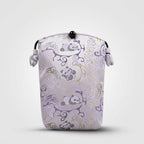 Song Brocade silk vertical crossbody phone bag with persimmon pattern and long shoulder strap in gift box