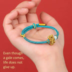 Handmade Wen Chang knot braided bracelet for good fortune and protection