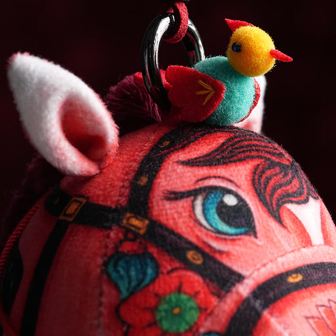 Handcrafted Chinese Mythical Beasts Herbal Sachet Pendant - Hand-Embroidered Mascot Charm for Protection & Wealth