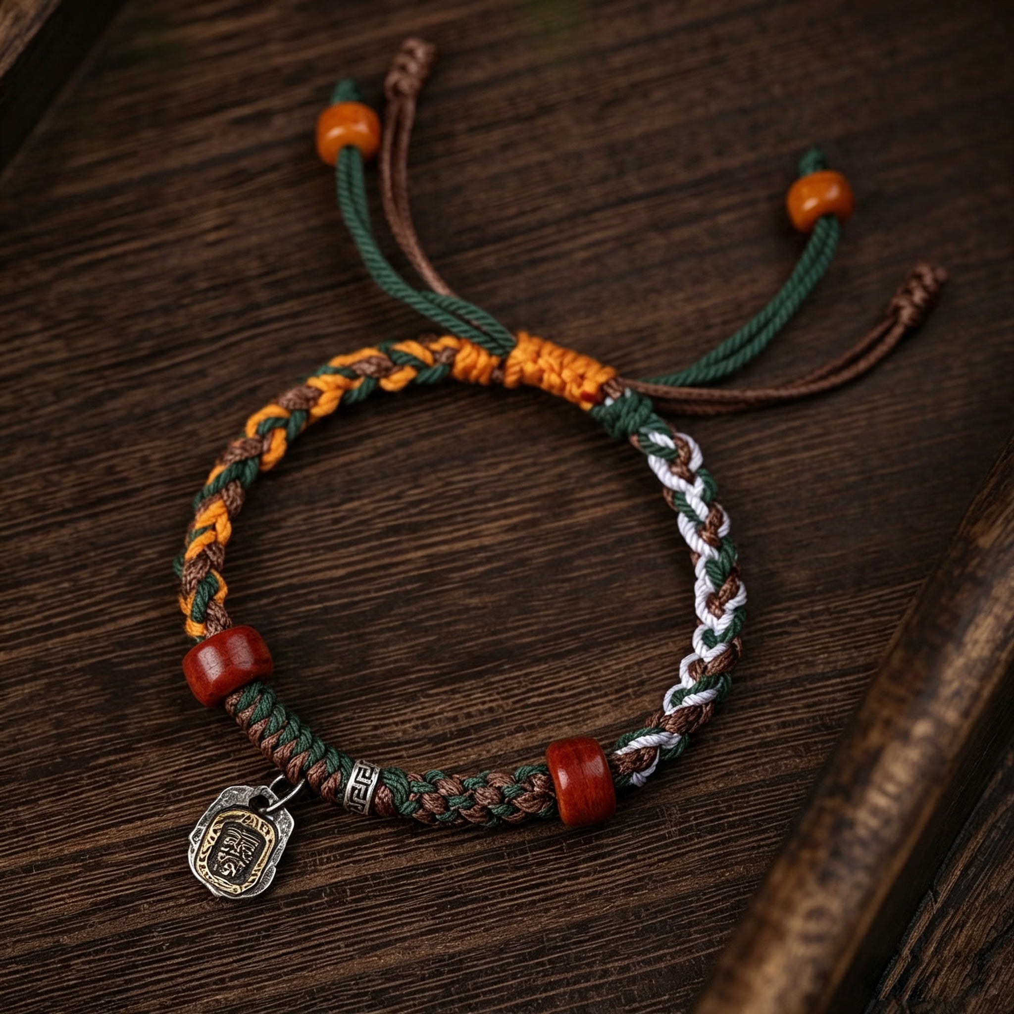 Handmade Wenchang Knot Braided Bracelet, Lucky String Wristband for Peace & Good Fortune