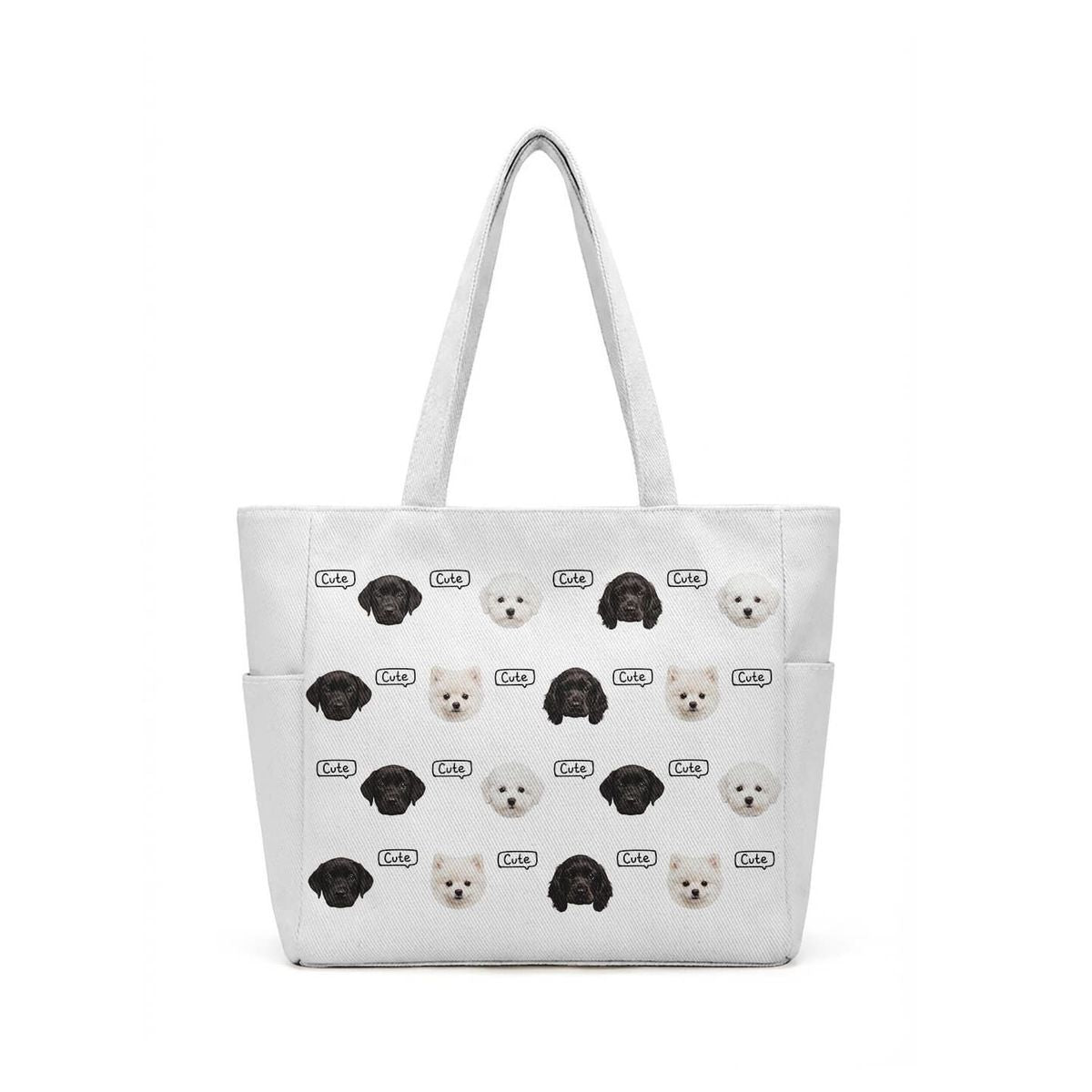 Custom DIY Pet Portrait Tote Bag - Personalized Foldable Eco-Friendly Twill Shopping Bag (8 Styles, Free Drawing)