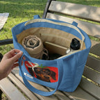 Custom DIY Pet Portrait Tote Bag - Personalized Foldable Eco-Friendly Twill Shopping Bag (8 Styles, Free Drawing)