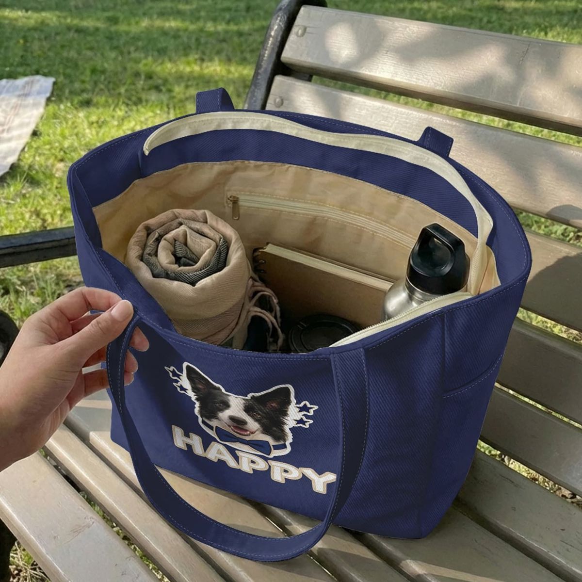 Custom DIY Pet Portrait Tote Bag - Personalized Foldable Eco-Friendly Twill Shopping Bag (8 Styles, Free Drawing)