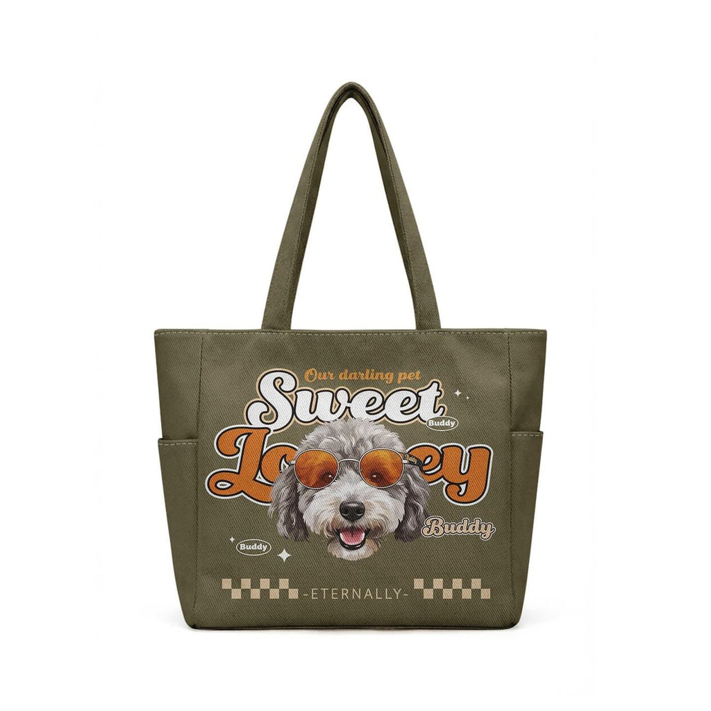 Custom DIY Pet Portrait Tote Bag - Personalized Foldable Eco-Friendly Twill Shopping Bag (8 Styles, Free Drawing)