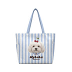 Custom DIY Pet Portrait Tote Bag - Personalized Foldable Eco-Friendly Twill Shopping Bag (8 Styles, Free Drawing)
