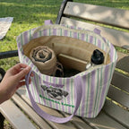 Custom DIY Pet Portrait Tote Bag - Personalized Foldable Eco-Friendly Twill Shopping Bag (8 Styles, Free Drawing)