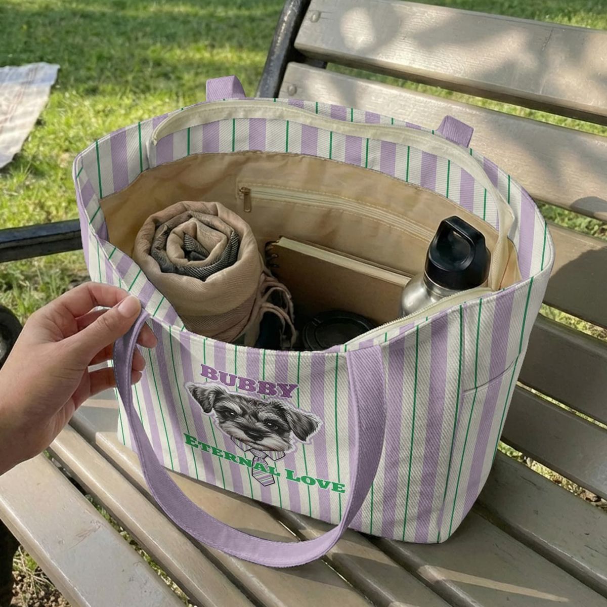Custom DIY Pet Portrait Tote Bag - Personalized Foldable Eco-Friendly Twill Shopping Bag (8 Styles, Free Drawing)